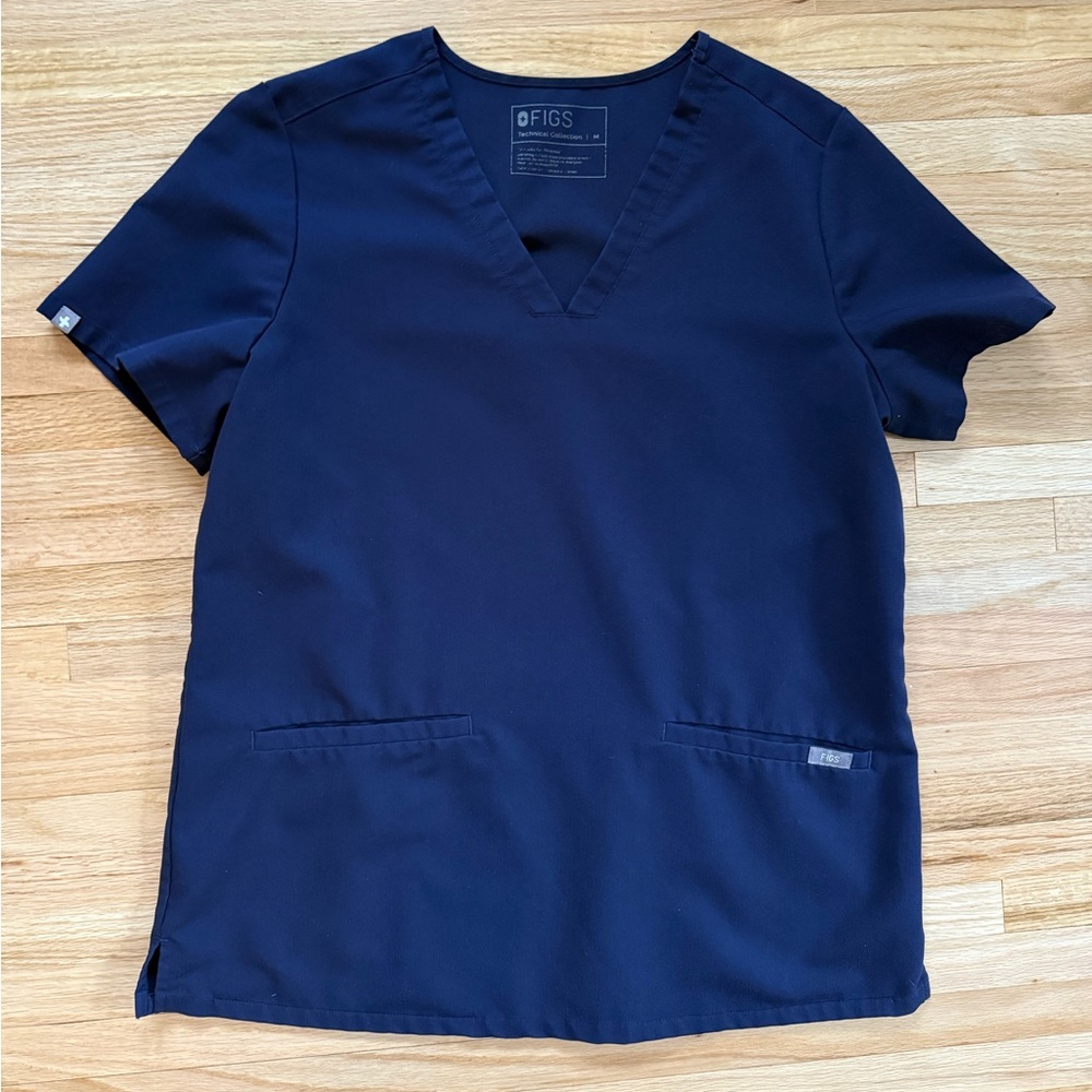 Navy Blue Figs scrub top